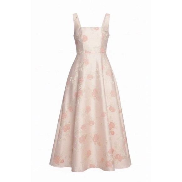 Petal & Pup Dresses & Skirts - Petal & Pup Zaria Pink Floral Brocade Midi Dress - Size Large - NWOT $159